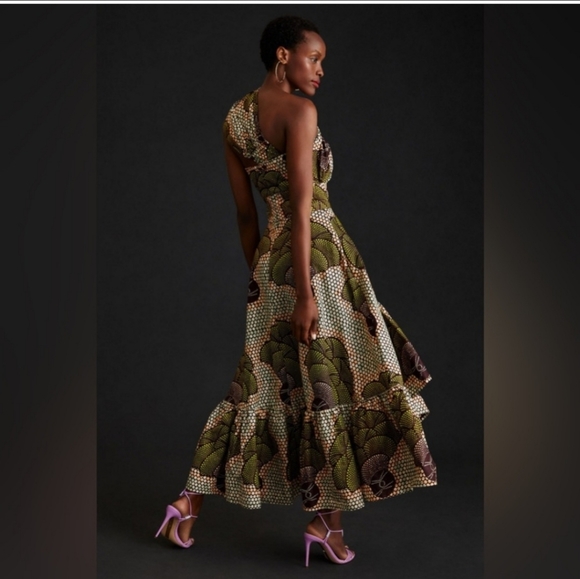 Anthropologie Sika Beeko One Shoulder Maxi Dress - Picture 4 of 8